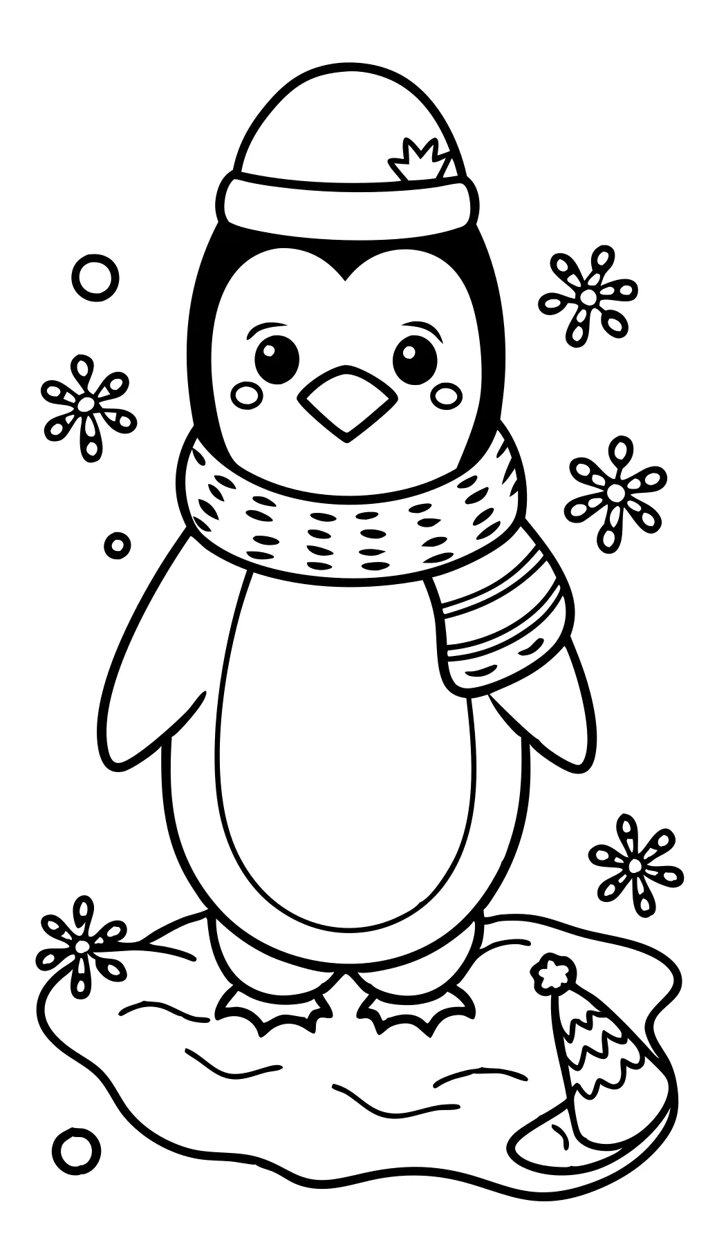 páginas para colorear de pingüinos